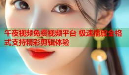 午夜视频免费视频平台 极速播放全格式支持精彩剪辑体验