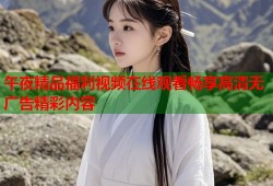 午夜精品福利视频在线观看畅享高清无广告精彩内容