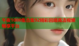 午夜1000集合集92精彩回顾高清视频畅享平台