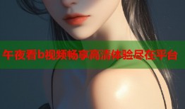 午夜看b视频畅享高清体验尽在平台
