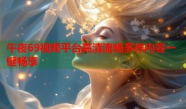 午夜69视频平台高清流畅多样内容一键畅享