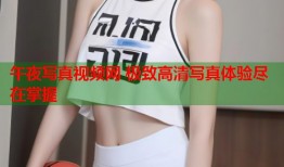 午夜写真视频网 极致高清写真体验尽在掌握