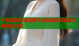 午夜视频在线观看平台极速高清畅享无限精彩内容