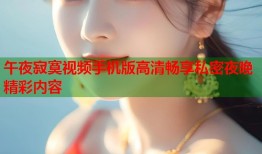 午夜寂寞视频手机版高清畅享私密夜晚精彩内容