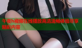 午夜h视频在线播放高清流畅体验尽享精彩内容