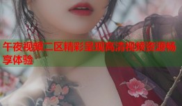 午夜视频二区精彩呈现高清视频资源畅享体验