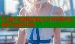 午夜国产视频网站精彩大片免费看尽情畅享午夜精彩体验