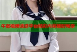 午夜视频诱惑平台精彩内容随时畅享
