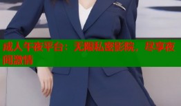 成人午夜平台：无限私密影院，尽享夜间激情
