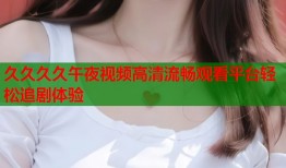 久久久久午夜视频高清流畅观看平台轻松追剧体验