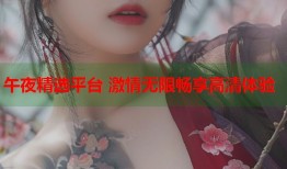 午夜精选平台 激情无限畅享高清体验