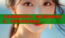 午夜视频福利平台：每日更新精选内容，尽享夜间娱乐时光