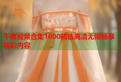 午夜视频合集1000精选高清无限畅享精彩内容