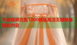 午夜视频合集1000精选高清无限畅享精彩内容
