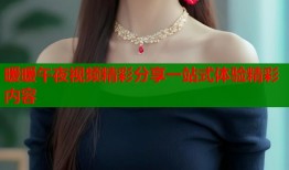 暖暖午夜视频精彩分享一站式体验精彩内容