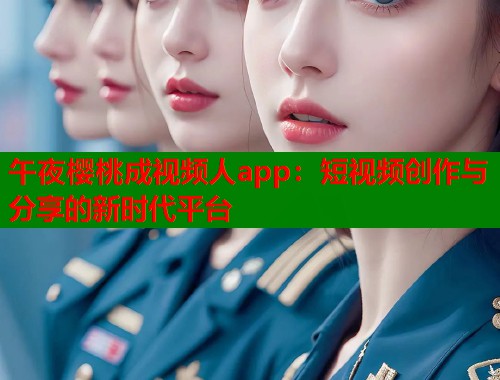 午夜樱桃成视频人app：短视频创作与分享的新时代平台